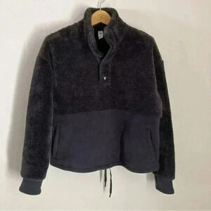 All In Motion Women's Charcoal Fleece Quarter Snap Pullover Size Small